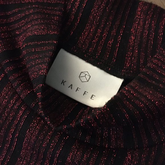 NWT Kaffe Sparkly Metallic Holiday Mock Neck Dress - Picture 11 of 15